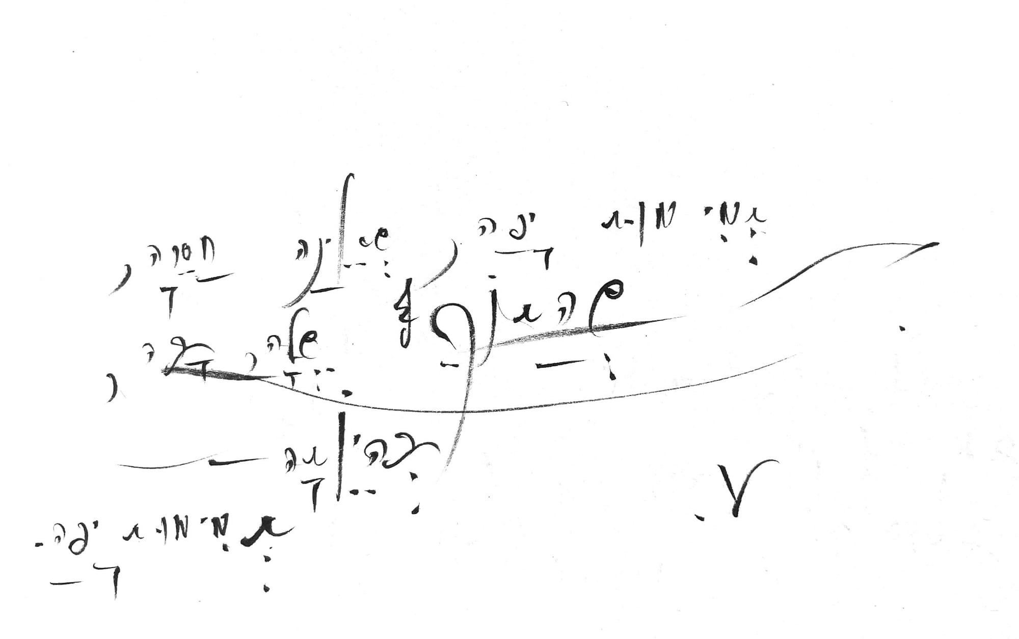 Expressive Hebrew calligraphy published in Amihai Loven’s research journal